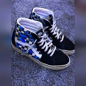 Vans Off The Wall blue butterfly high-tops